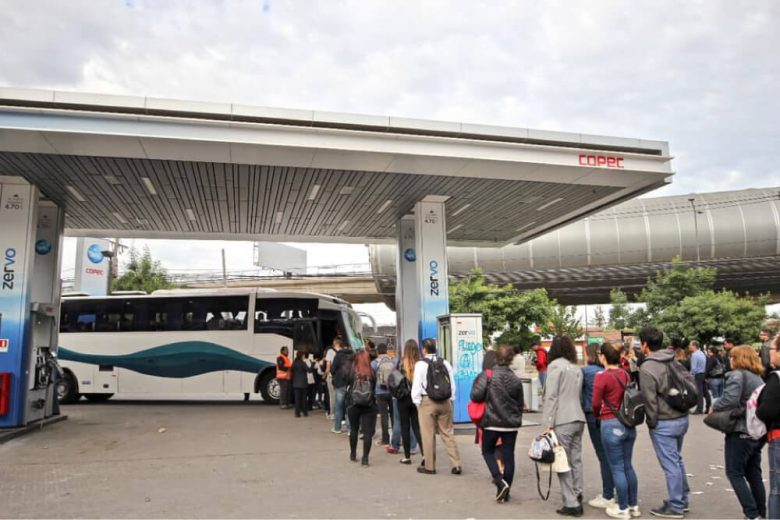 Foto de buses municipales de puente alto