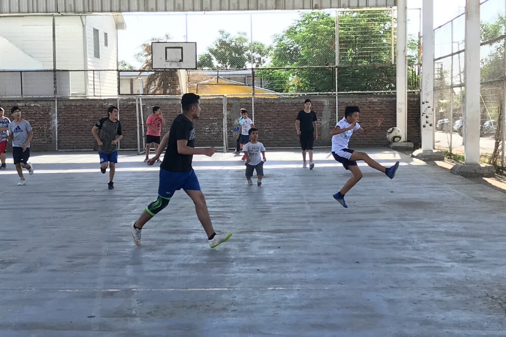 Foto futbolistas población carol urzua