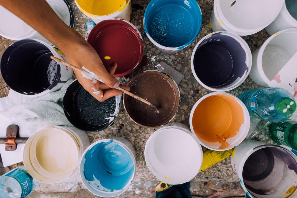 Foto de personas pintando, Puente Alto