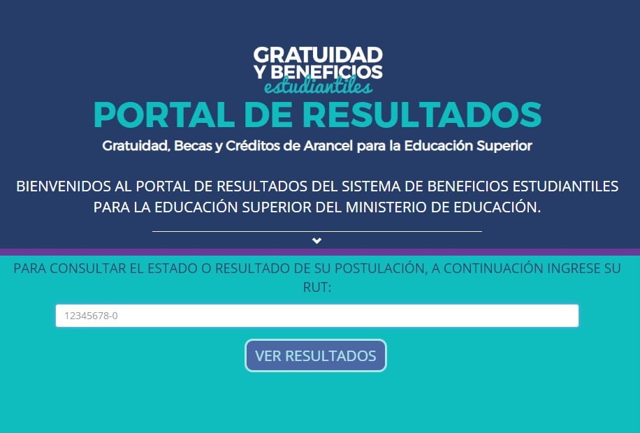 Captura de pantalla de beneficios estudiantiles
