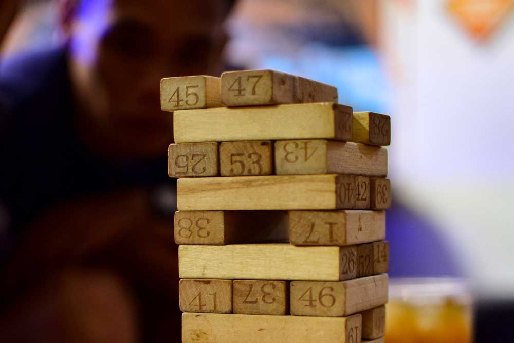 Foto de juego de mesa jenga, puente alto