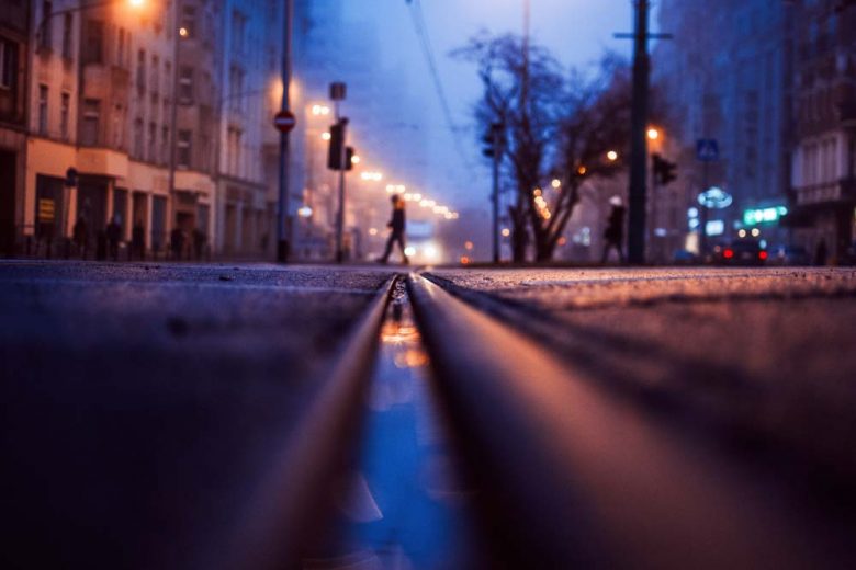 Foto de calle, de noche