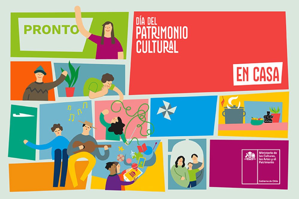 Imagen con información del dia de patrmonio en casa del ministerio de las culturas