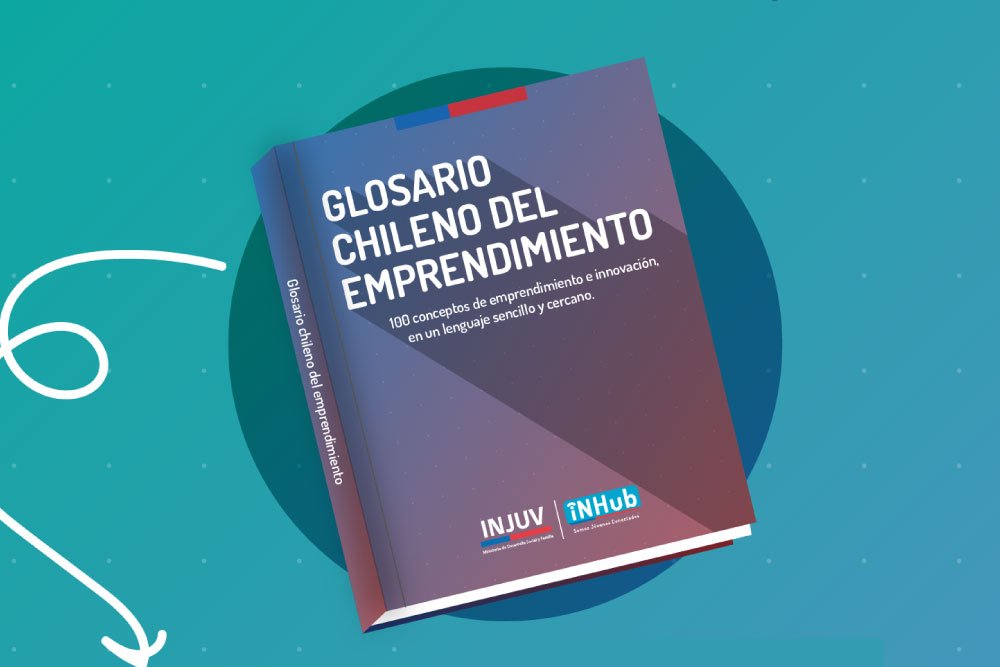 Ilustración de glosario de emprendimientos INJUV