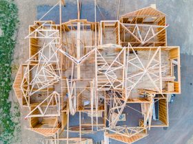 Foto de casa en construcción desde arriba
