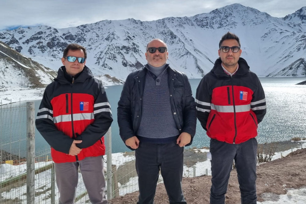 Foto de Seremi del MOP en el Embalse el Yeso